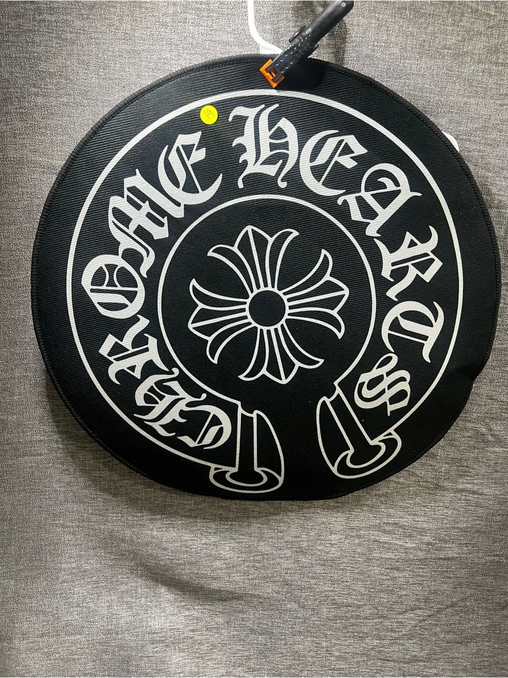 Chrome Hearts Black Circular Rug